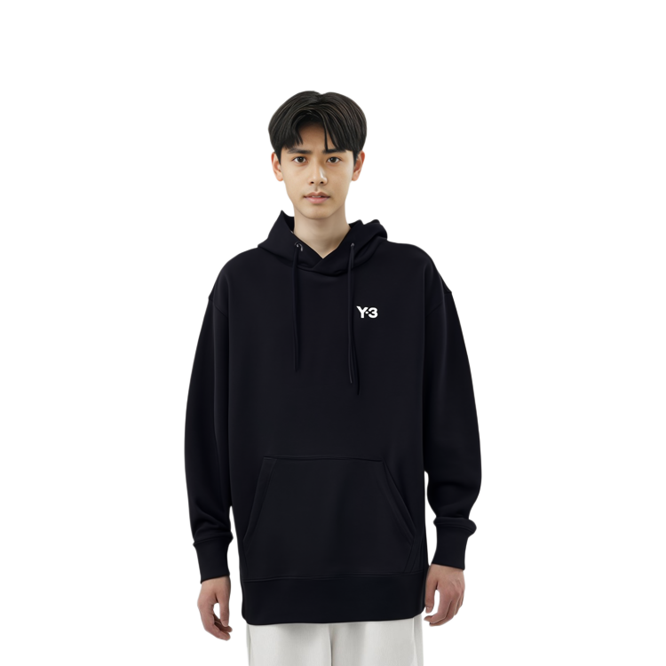 Purchase Y-3 SS22 Logo Cetakan Baju Hitam Sweatshirt Fesyen. HG8800