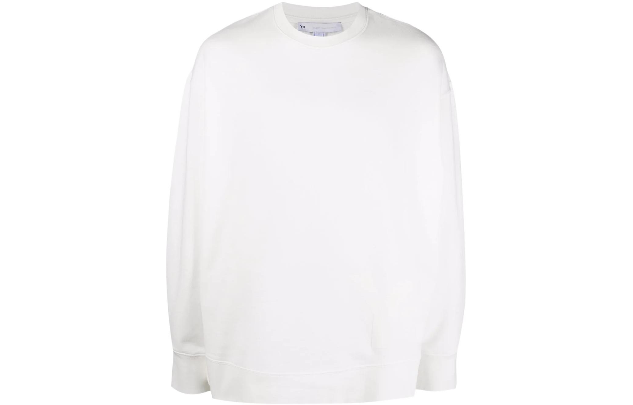Y-3 SS22 Logo Print Crewneck Sweatshirt White (). HG8798