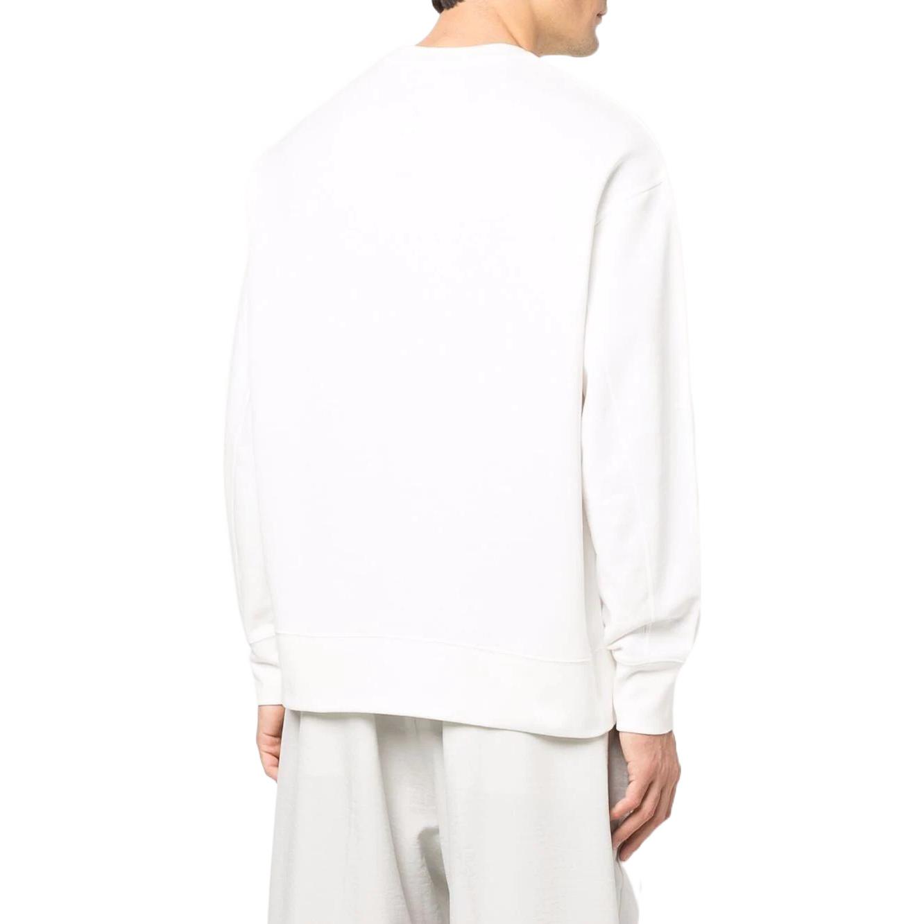 Shop Y-3 SS22 ロゴプリント クルーネック スウェットシャツ ホワイト HG8798