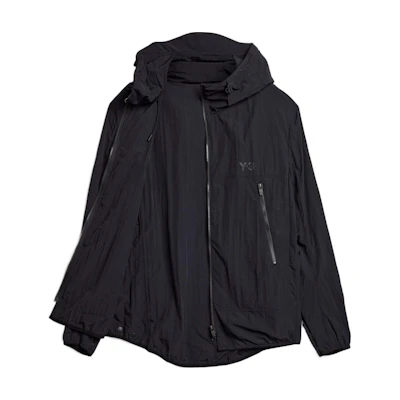 Y-3 SS22 Logo Print Hooded Jacket Black HG6097