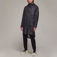 Lookbook Y-3 SS22 Logo Print Hooded Transparent Parka Jacket Black HG8606