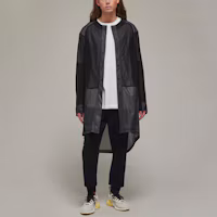 Shop Y-3 SS22 Logo Print Hooded Transparent Parka Jacket Black HG8606