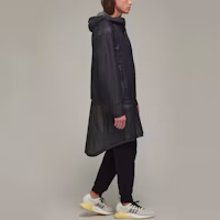 Details for Y-3 SS22 Logo Print Hooded Transparent Parka Jacket Black HG8606