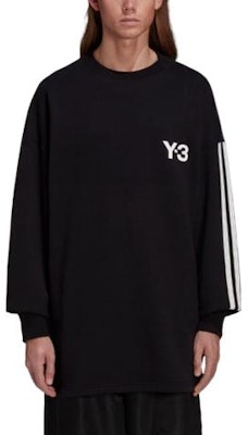 Y-3 SS22 Logo Print Striped Long Sleeve Unisex T-Shirt Black. HG6073 Order Y-3 SS22 Logo Print Striped Long Sleeve Unisex T-Shirt Black. HG6073