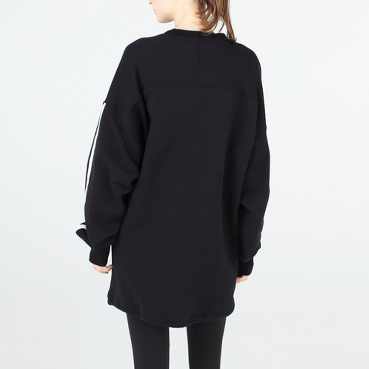 Details for Y-3 SS22 Logo Print Striped Long Sleeve Unisex T-Shirt Black. HG6073