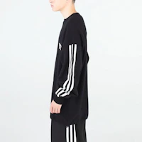 Cheap Y-3 SS22 黑色條紋長袖Logo印花男女同款T恤 HG6073