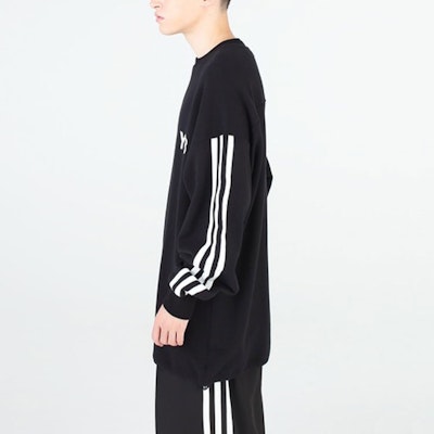 Y-3 SS22 Logo Print Striped Long Sleeve Unisex T-Shirt Black. HG6073 Cheap Y-3 SS22 Logo Print Striped Long Sleeve Unisex T-Shirt Black. HG6073