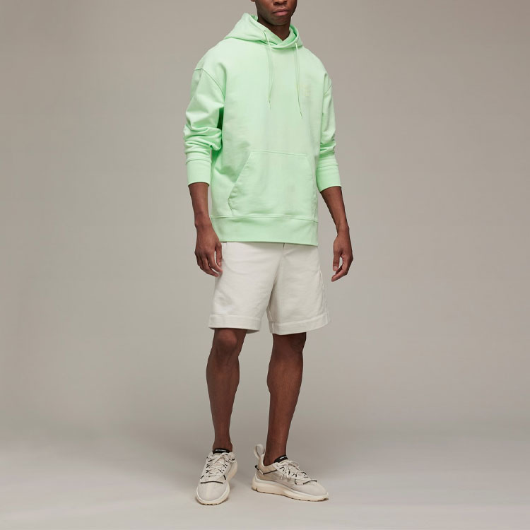 Lookbook Y-3 SS22 Logo Printed Pullover Hoodie Green HG6219