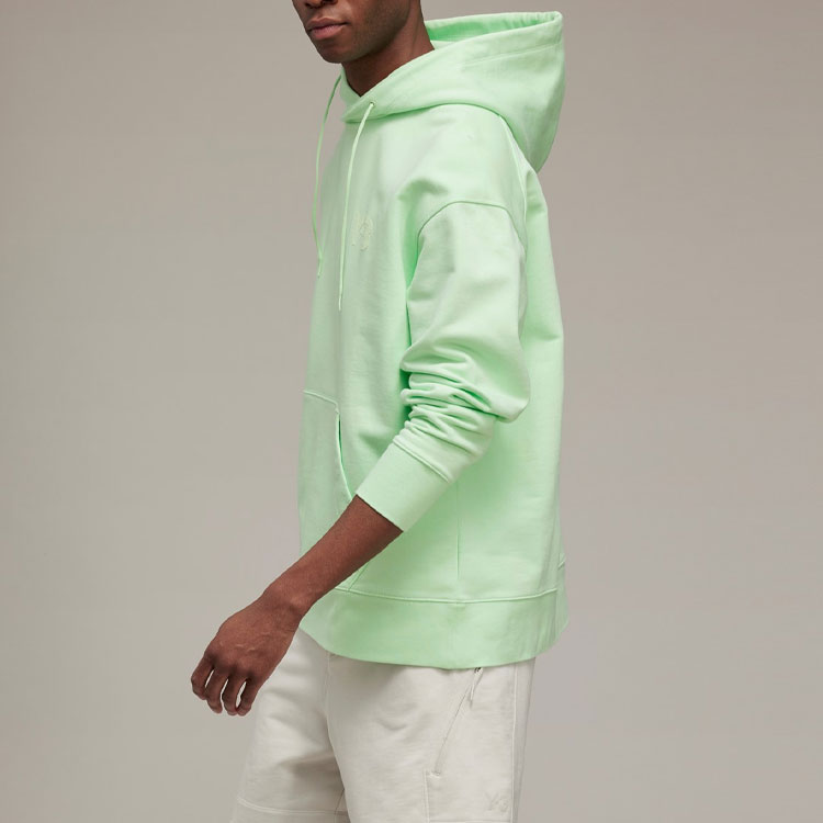 Details for Y-3 SS22 Logo Printed Pullover Hoodie Green HG6219