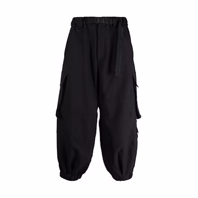 Y-3 SS22 Loose Fit Lantern Cargo Pants Black HG6078