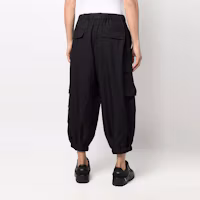 Shop Y-3 SS22 Loose Fit Lantern Cargo Pants Black HG6078