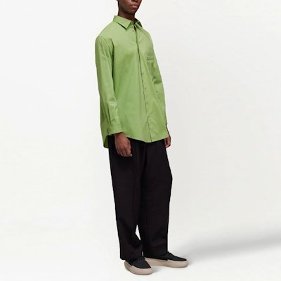 Y-3 SS22 Oversized Long-Sleeve Shirt Green HG6202 Purchase Y-3 SS22 Oversized Long-Sleeve Shirt Green HG6202