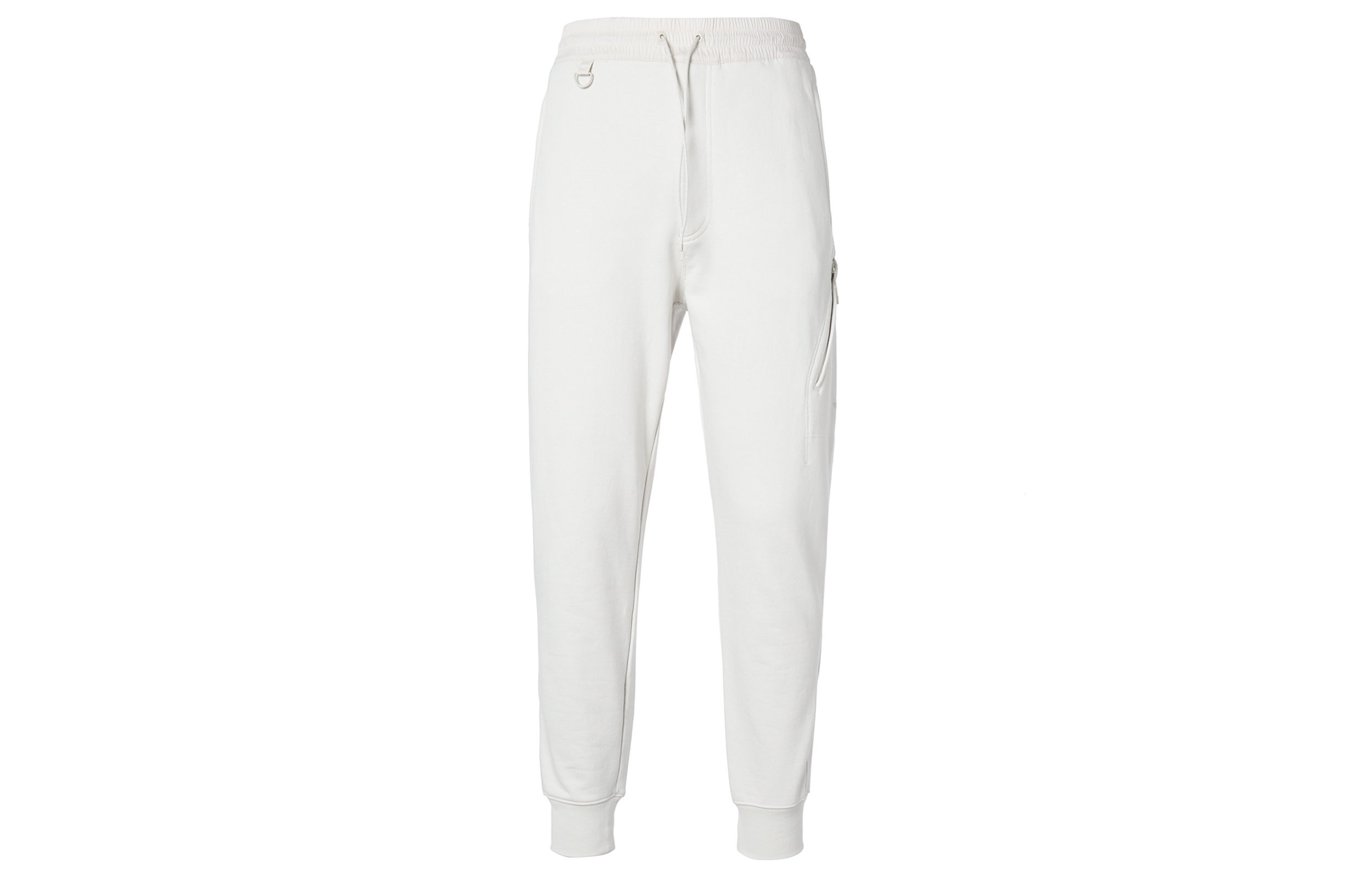 Shop Y-3 SS22 Side Zipper Drawstring Jogger Sweatpants White Mens HG6205