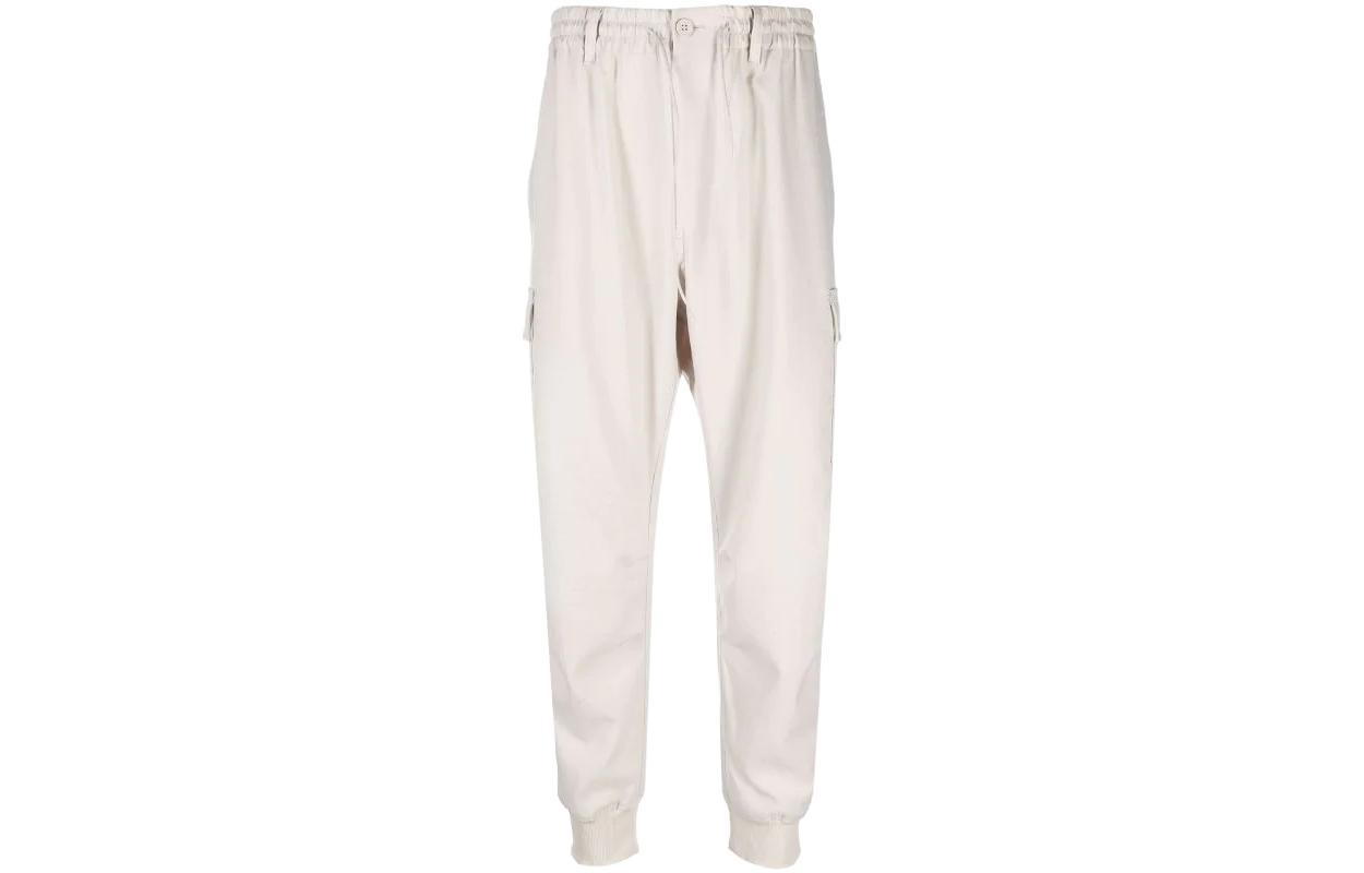 Y-3 SS22 Solid Color Drawstring Joggers Pale Beige HG6185
