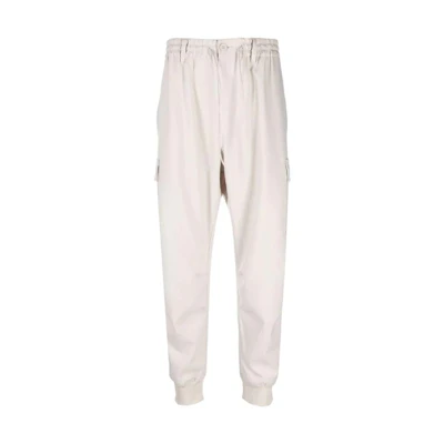 Y-3 SS22 Solid Color Drawstring Joggers Pale Beige HG6185