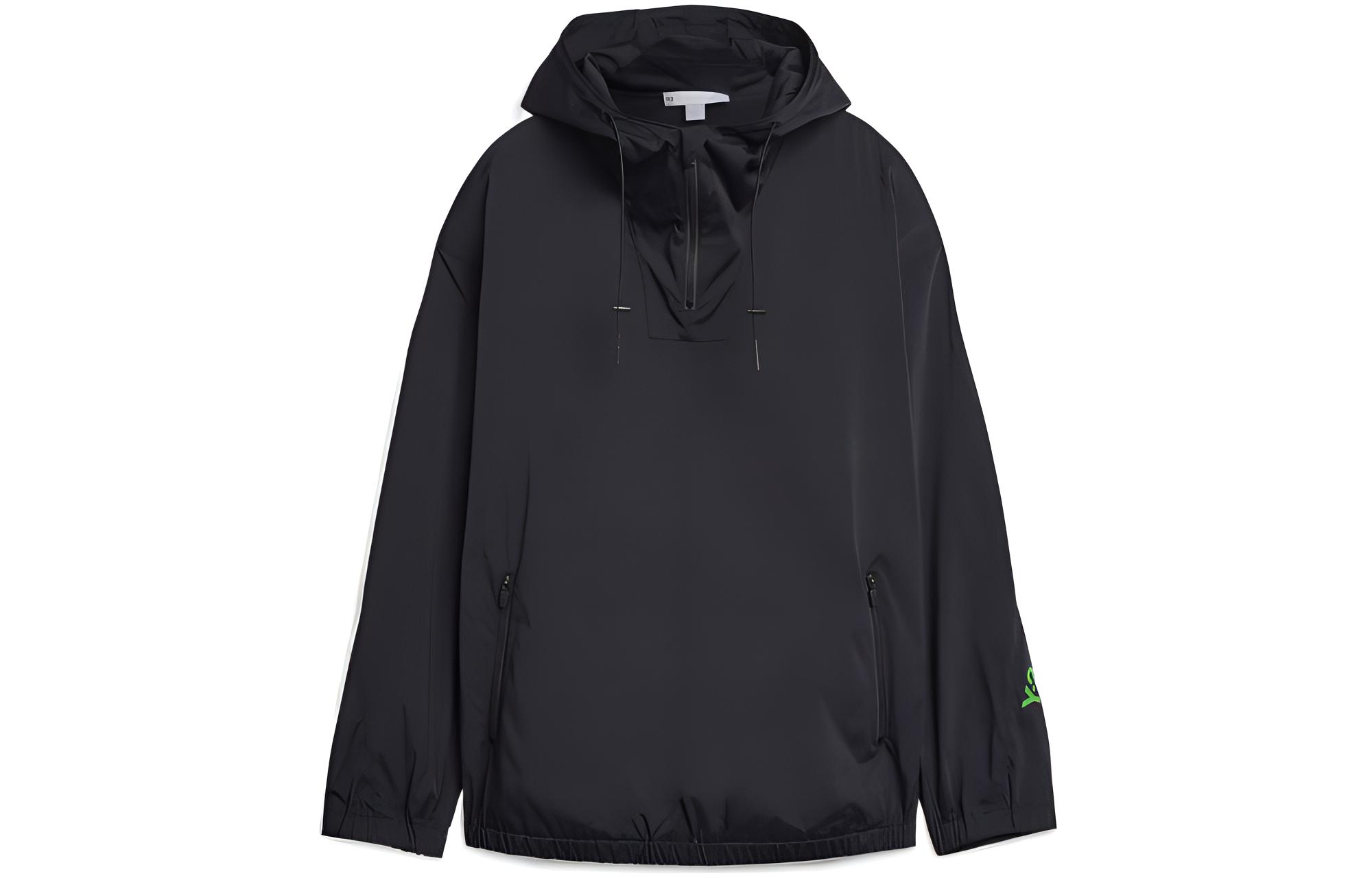 Y-3 SS22 Solid Color Half-Zip Hoodie Black HG6099