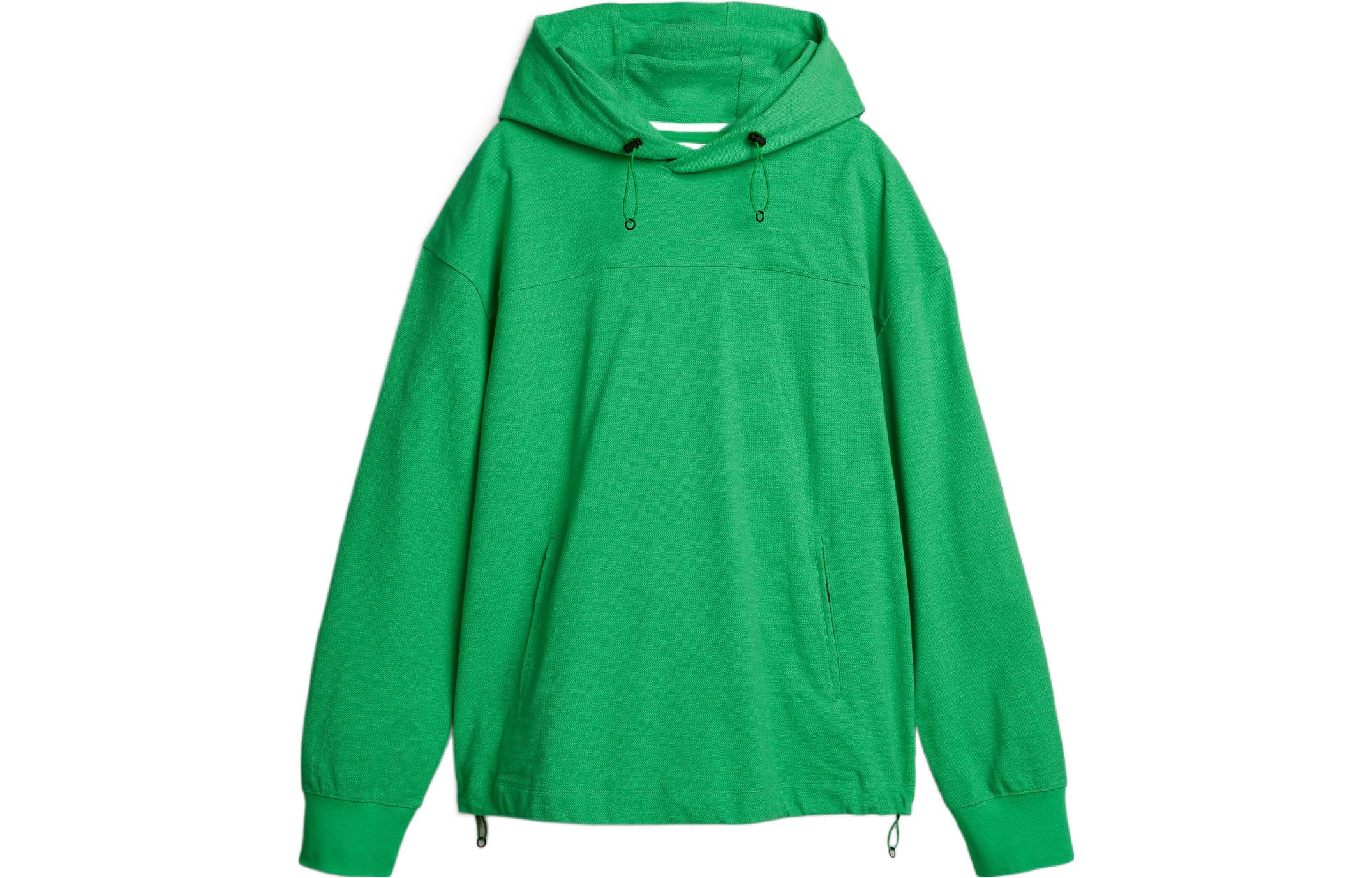 Order Y-3 SS22 Solid Color Logo Hoodie Green Long Sleeve Pullover HG6198
