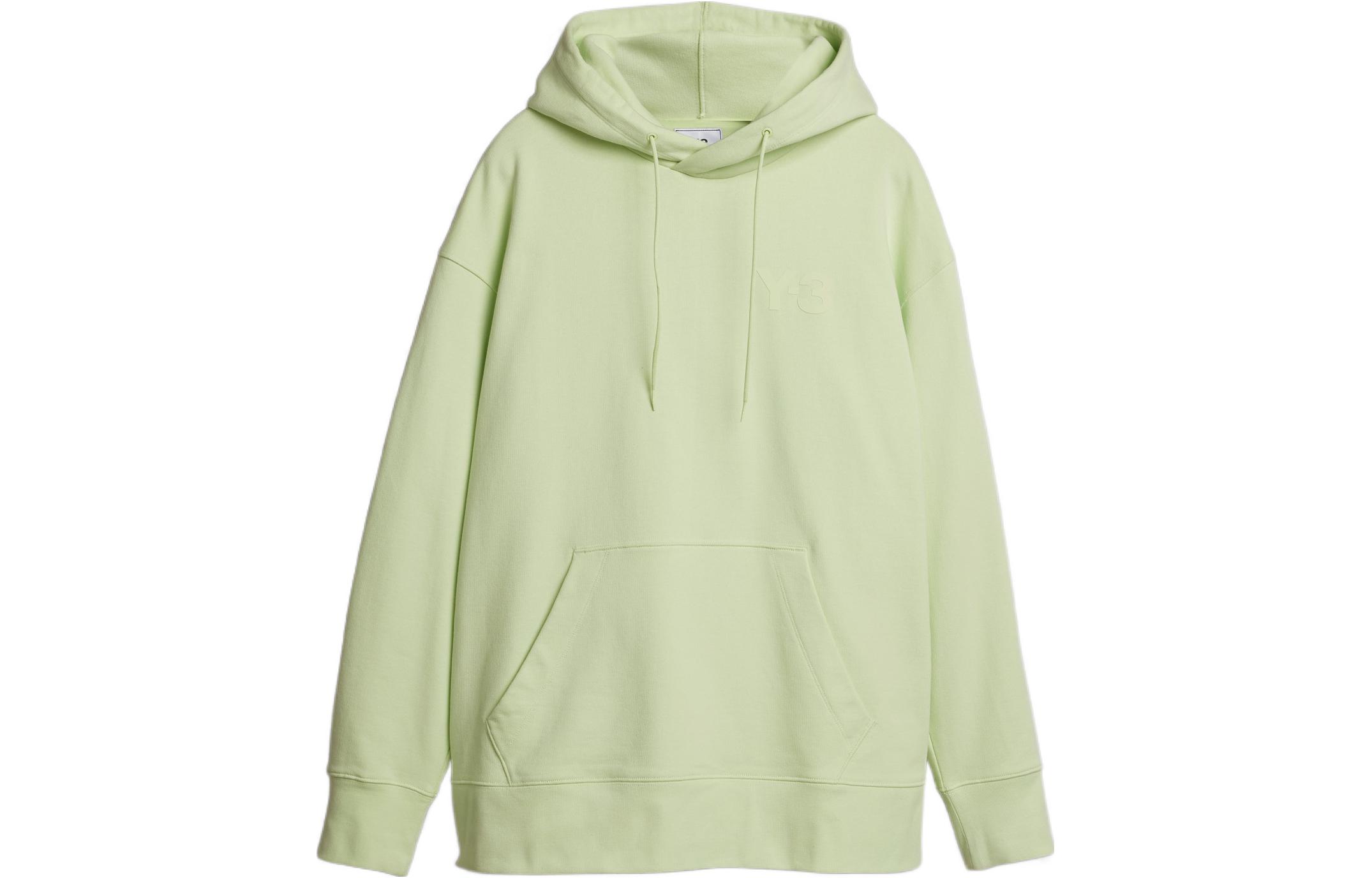 Y-3 SS22 Solid Color Pullover Hoodie Light Green HG6218
