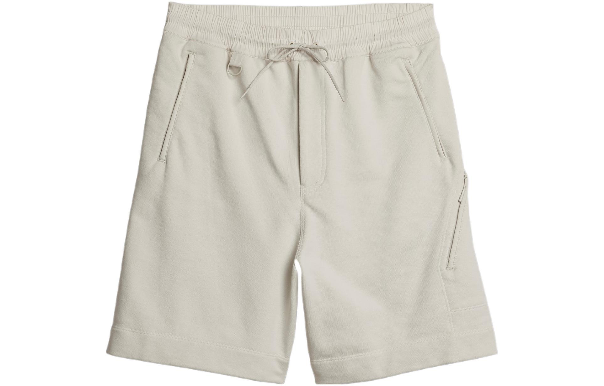 Order Y-3 SS22 Solid Color Rolled Hem Casual Shorts White HG6206