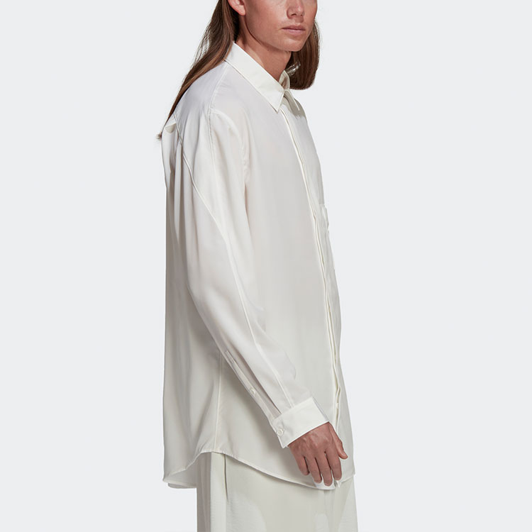 Purchase Y-3 SS22 Solid Color Single-Breasted Long Sleeve Shirt Men’s White HG6087