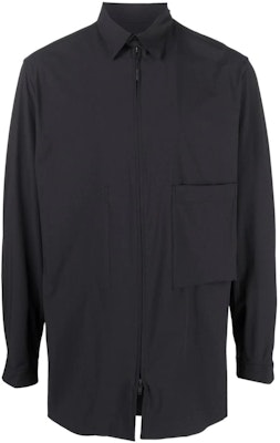 Y-3 SS22 ソリッド ジップアップカラー 長袖シャツ ブラック HG8596 Buy Y-3 SS22 ソリッド ジップアップカラー 長袖シャツ ブラック HG8596
