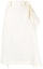 Buy Y-3 SS22 Uniform-Inspired White A-Line Midi Skirt HG6136