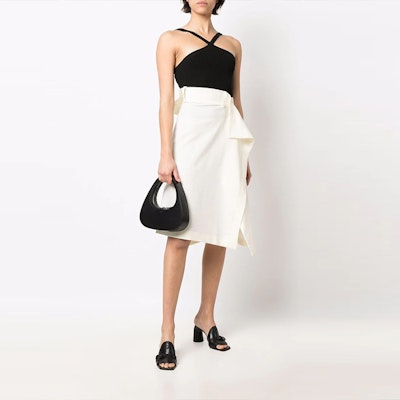 Y-3 SS22 Uniform-Inspired White A-Line Midi Skirt HG6136 Lookbook Y-3 SS22 Uniform-Inspired White A-Line Midi Skirt HG6136