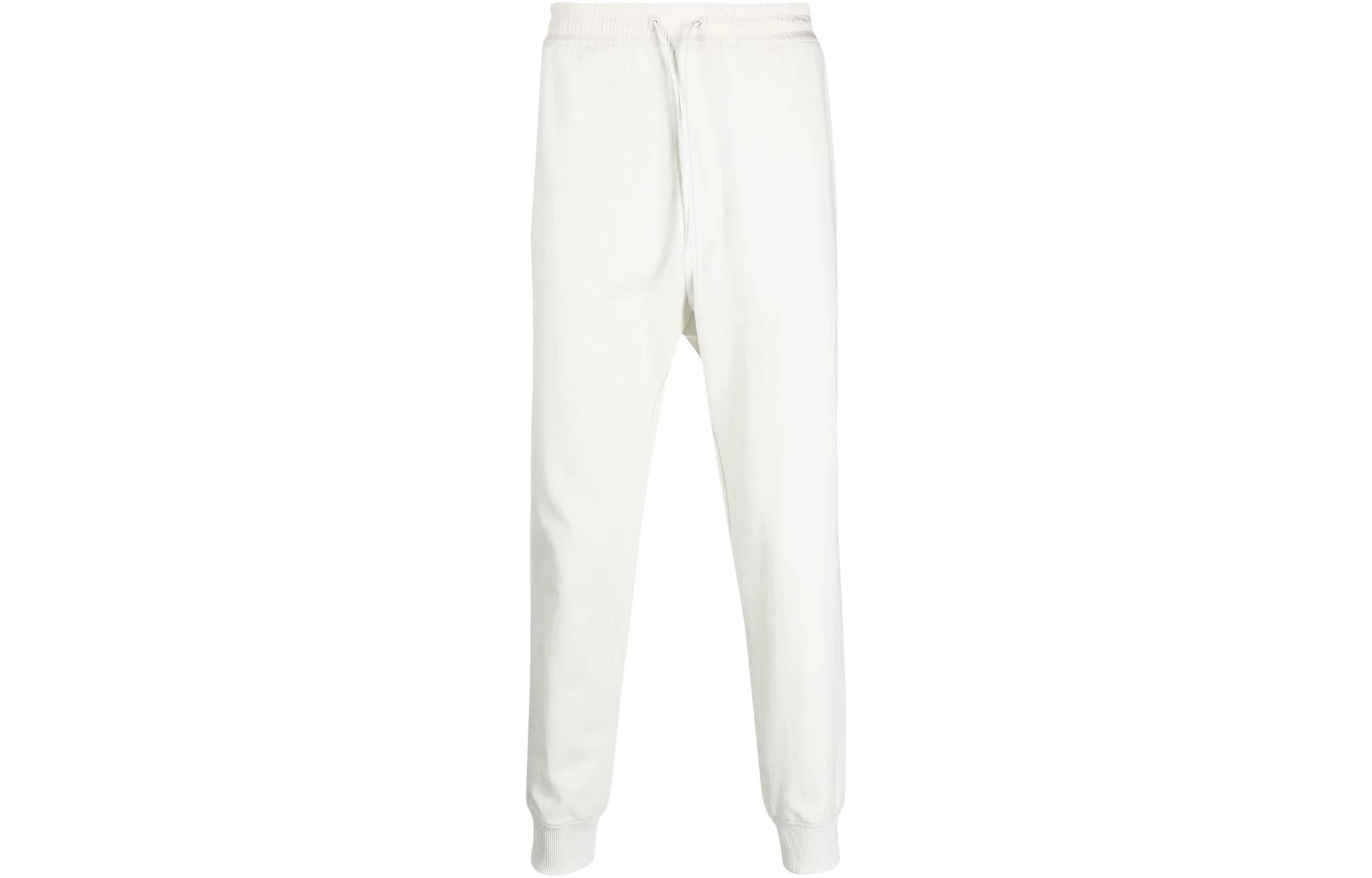 Y-3 SS22 White Drawstring Jogger Pants HG6182