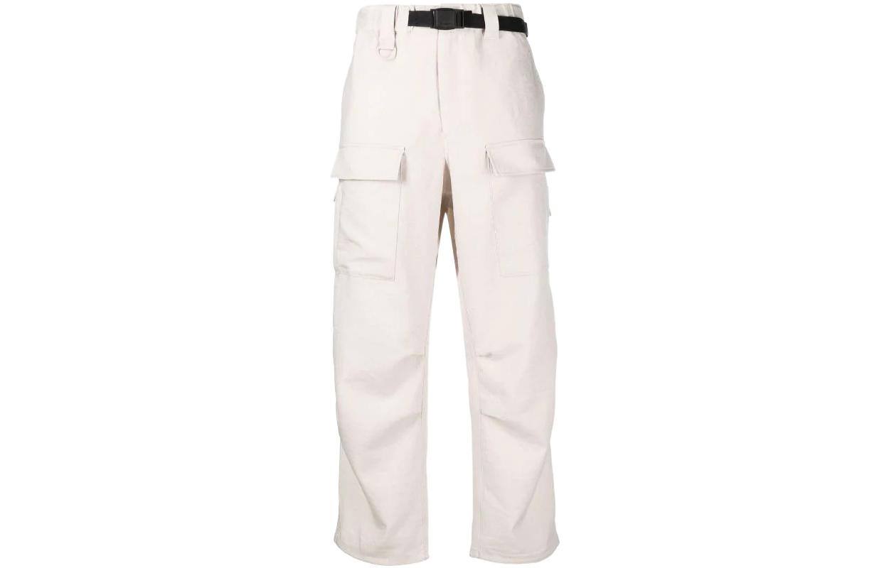 Y-3 SS22 Wide-Leg Casual Utility Pants Off-White HG6242