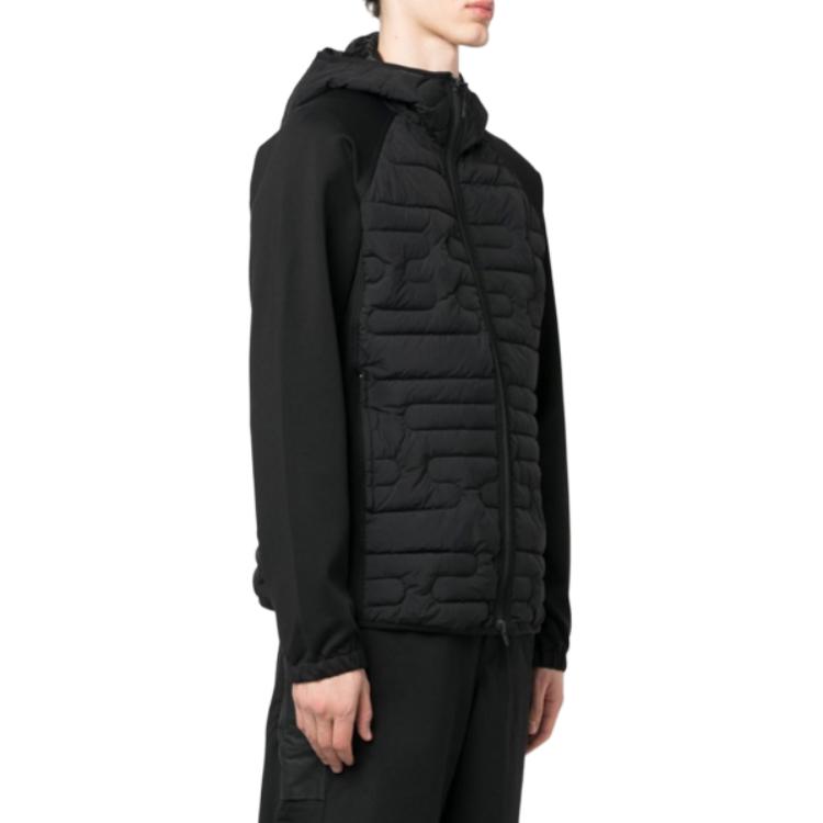 Details for Y-3 SS23 Jaket Kasual Hoodie High-Neck Hitam Polos. HM9344