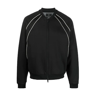 Y-3 SS23 Contrast Stitch Zip Jacket Obsidian Black. H63063