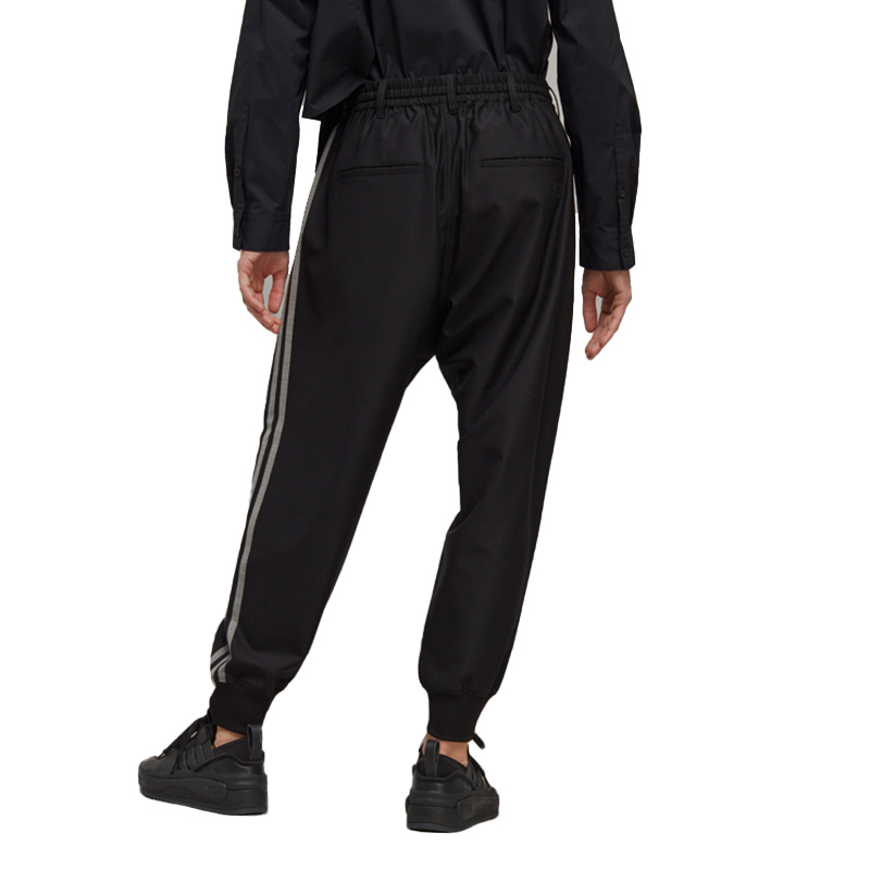 Purchase Y-3 SS23 Black Drawstring Long Sweatpants Solid Color IB0387