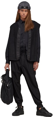 Y-3 SS23 Black Drawstring Long Sweatpants Solid Color IB0387 Details for Y-3 SS23 Black Drawstring Long Sweatpants Solid Color IB0387