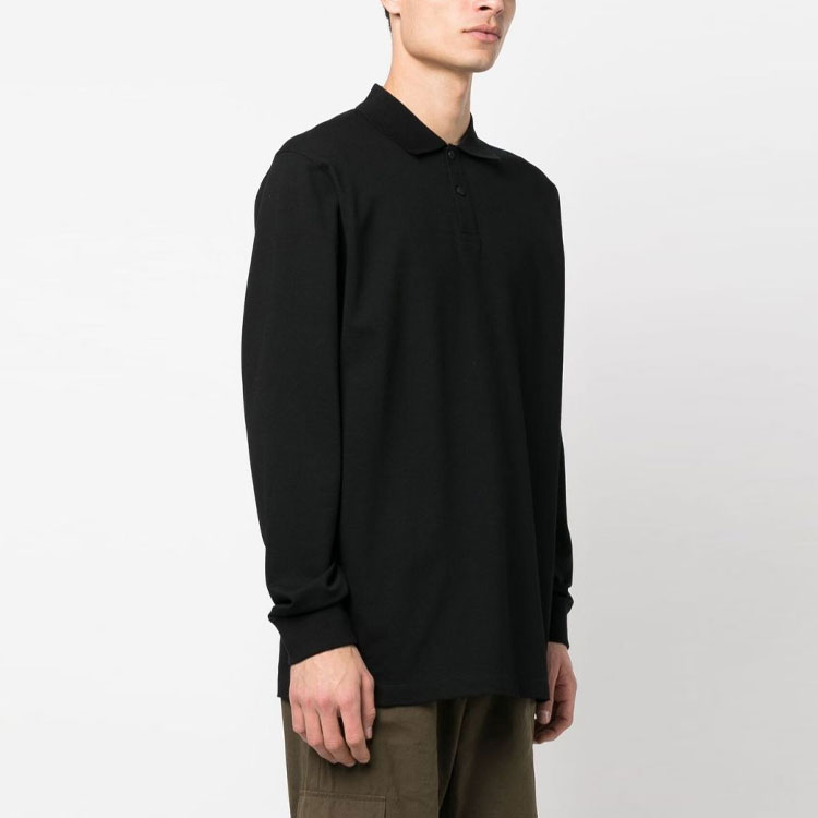 Purchase Y-3 SS23 Baju Polo Lengan Panjang Knit Hitam Solid H44801