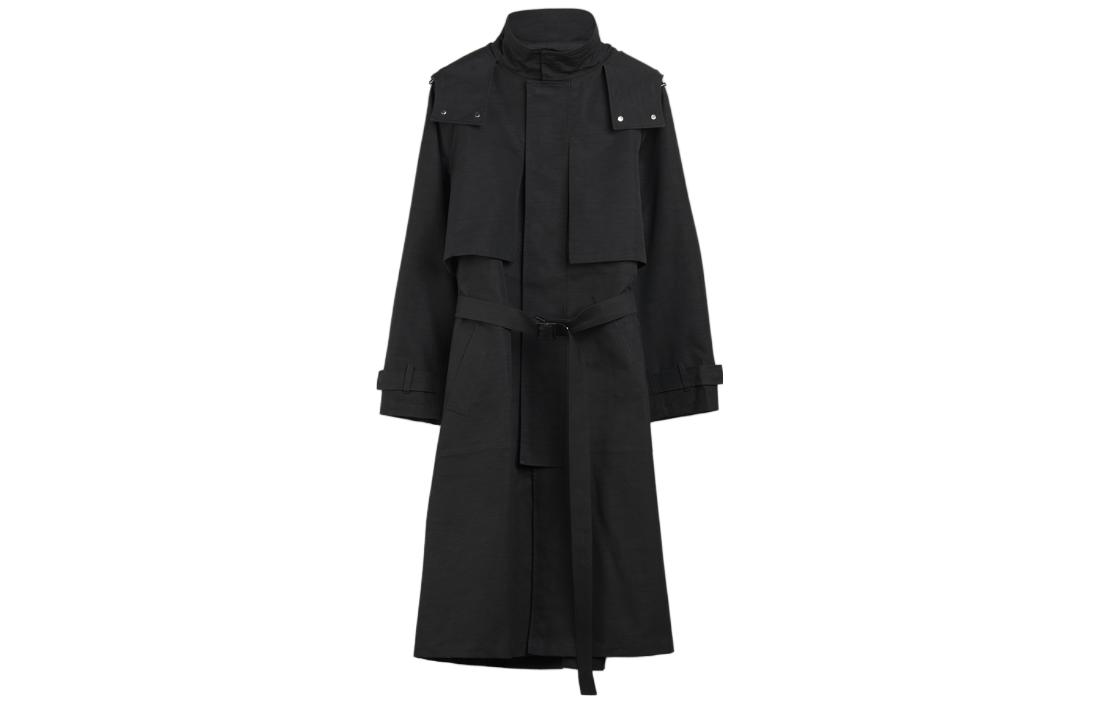 Y-3 SS23 Black Unisex Longline Hooded Windbreaker Jacket. H63077