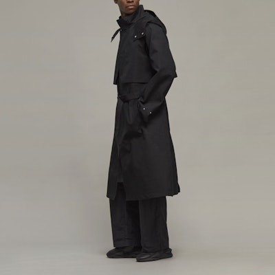 Y-3 SS23 Jaket Windbreaker Berhud Hitam Unisex Panjang. H63077 Details for Y-3 SS23 Jaket Windbreaker Berhud Hitam Unisex Panjang. H63077