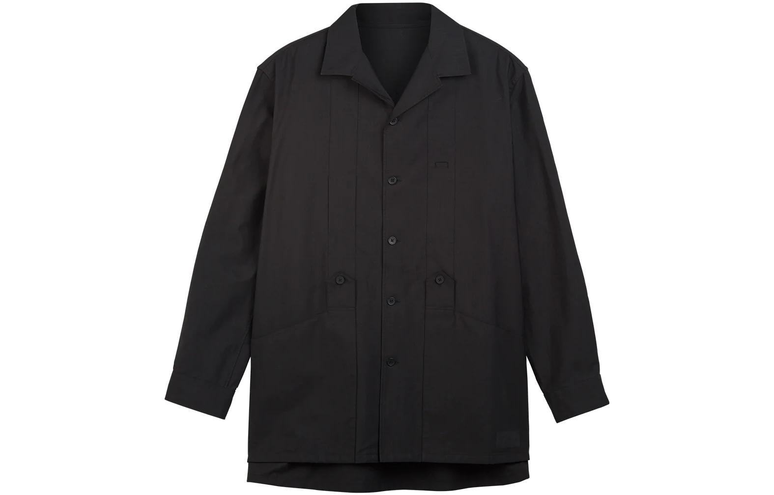 Y-3 SS23 Cotton Blend Solid Shirt-Style Jacket H63085