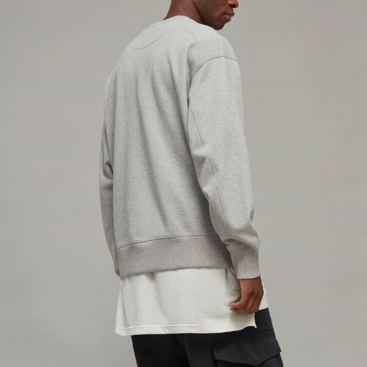 Purchase Y-3 SS23 FT Crew Sweat Heather Grey Unisex Baju Pullover Kasual IB4798