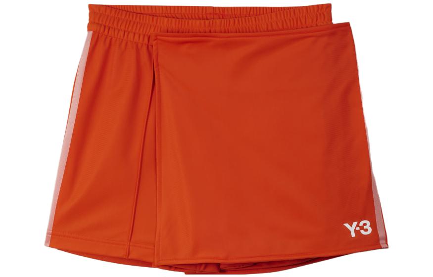 Y-3 SS23 Letter Print Short Skirt Orange IA1427