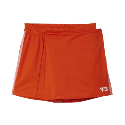 Y-3 SS23 Letter Print Short Skirt Orange IA1427
