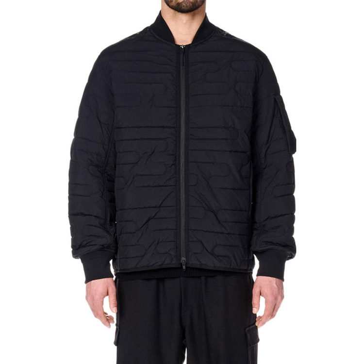 Shop Y-3 SS23 Quilted Cotton Jacket Black HM9343