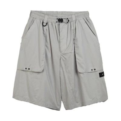 Y-3 SS23 Silver Straight-Leg Casual Shorts with Large Pockets HZ8817