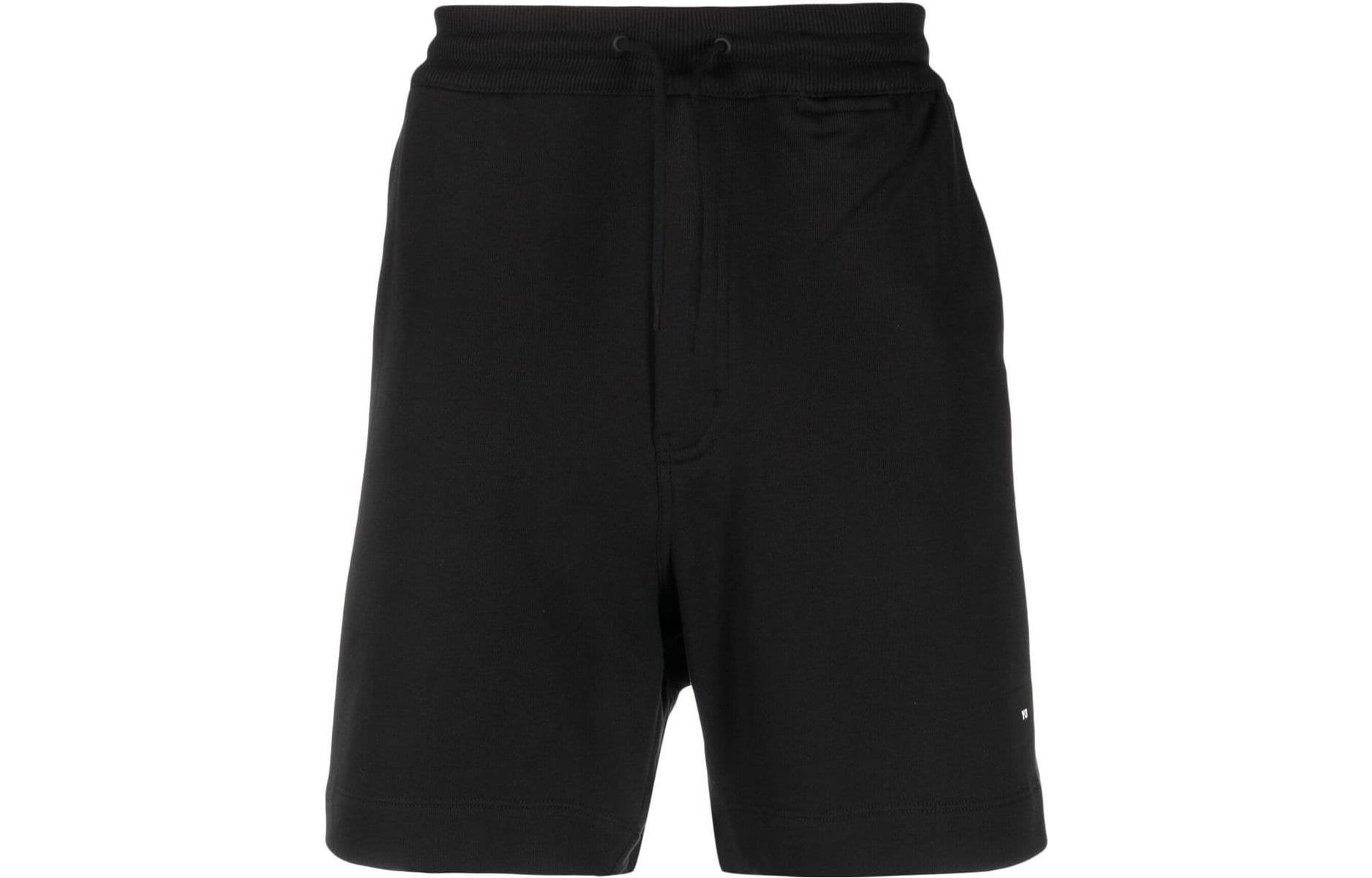 Order Y-3 SS23 Solid Color High-Waist Elastic Casual Shorts Black H44784