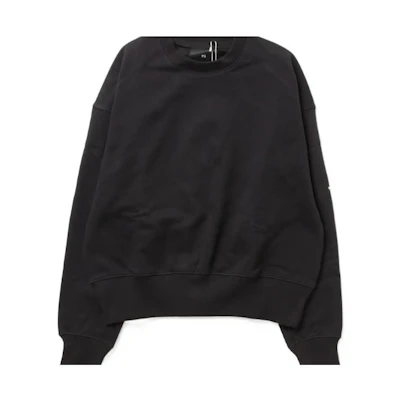 Y-3 SS23 Unisex Black Solid Color Sweatshirt H44791