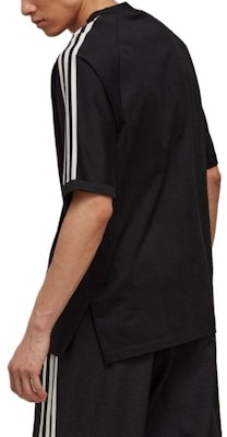 Y-3 SS23 ユニセックス ブラック ストライプ ロゴ クルーネック Tシャツ H63065 Details for Y-3 SS23 ユニセックス ブラック ストライプ ロゴ クルーネック Tシャツ H63065