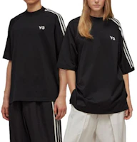 Sizing Y-3 SS23 男女款黑色條紋Logo圓領T恤 H63065