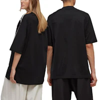 Cheap Y-3 SS23 男女款黑色條紋Logo圓領T恤 H63065