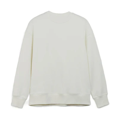 Y-3 SS23 Unisex Plain White Crewneck Long Sleeve Pullover Sweatshirt IB4800
