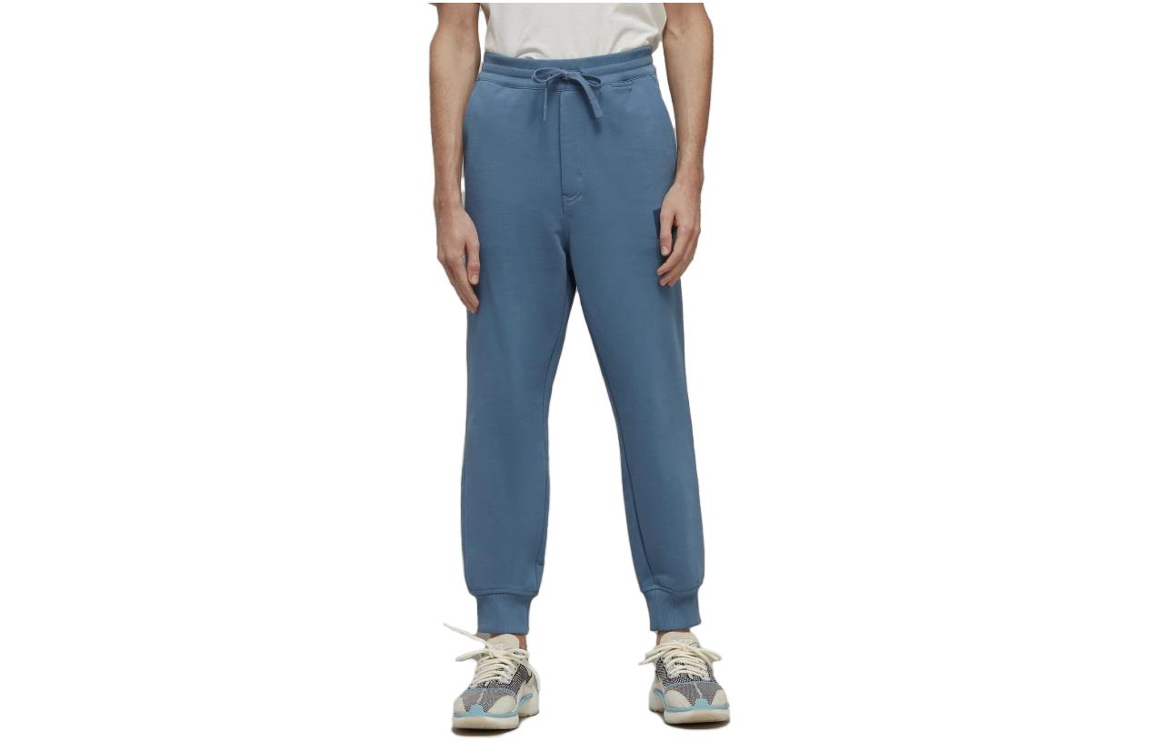 Order Y-3 SS23 Joggers Azul Sólido con Cremallera y Cordón Ajustable. IB4808