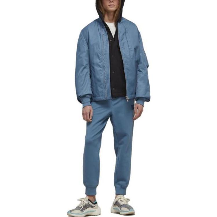 Lookbook Y-3 SS23 Joggers Azul Sólido con Cremallera y Cordón Ajustable. IB4808